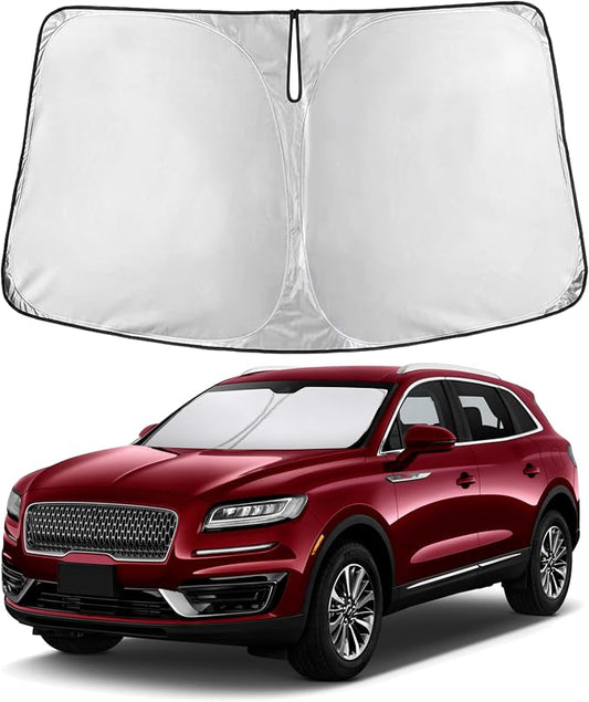EcoNour Windshield Sunshade Compatible for Lincoln Nautilus 2019-2021 2022 2023, Sun Visor for Front Windshield & Window Sun Shade Cover, UV Heat Blocker & Protector, Car Accessories by EcoNour