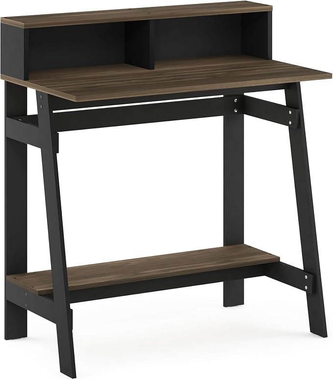 Furinno Simplistic A Frame Computer Desk, 17.9"D x 31.6"W x 35.5"H, Columbia Walnut - Image 5