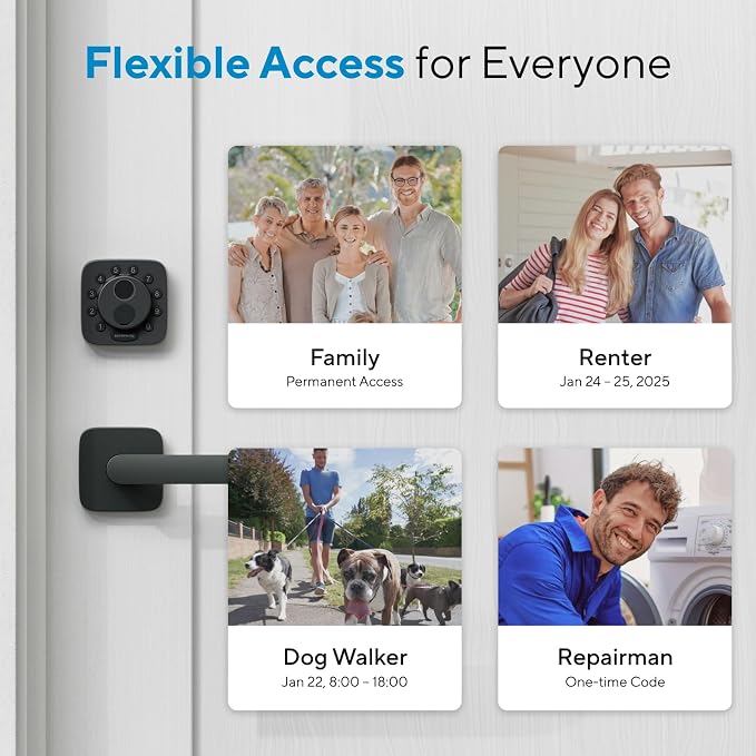 ULTRALOQ Bolt SE Smart Lock, Built-in Wi-Fi, Matter Over Thread, Works with Apple Home, Alexa, Google, 7-in-1 Keyless Entry Deadbolt with Fingerprint ID, App, Keypad, Remote Control, 18 Months Battery - Image 6