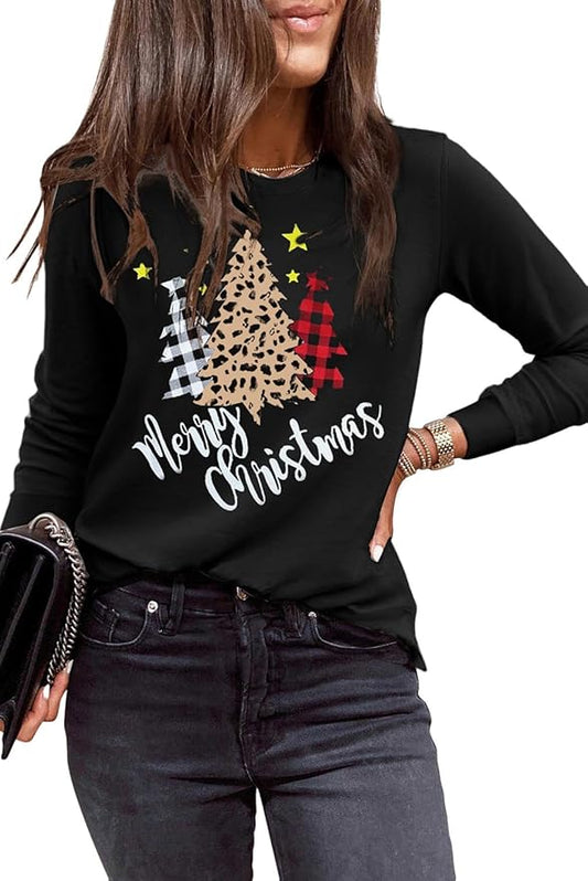 EVALESS Womens Crewneck Long Sleeve Tops Casual Polka Dots Tops Fall 2026 Tshirts Shirts by EVALESS