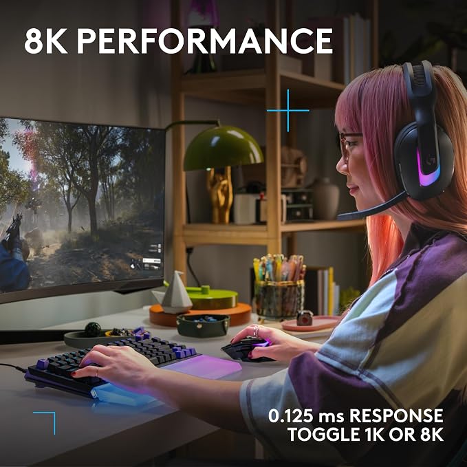 Logitech G512 X 75 TMR + Linear Switch Mechanical Gaming Keyboard - Black | Hot-Swappable 9x TMR Rapid Trigger + Linear Mechanical Switches, Gasket, PBT Keycaps, <8K, LIGHTSYNC RGB, for PC & Mac - Image 6