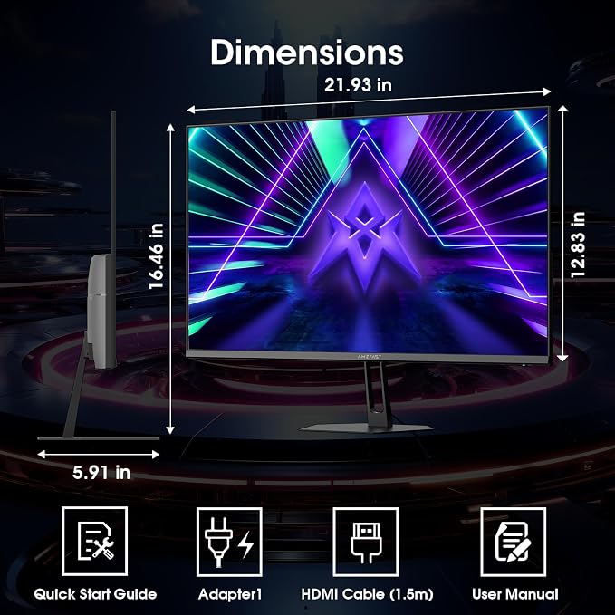 Amzfast 24.5 Inch 280Hz/240Hz FHD 1080p Gaming Monitor, 1ms Adaptive Sync, 3000:1, 126% sRGB, 93% DCI-P3, TÜV Rheinland Eye Care, HDMI 2.0 x 2 & DP 1.4 x 2, AMZG25X1 Pro - Image 10