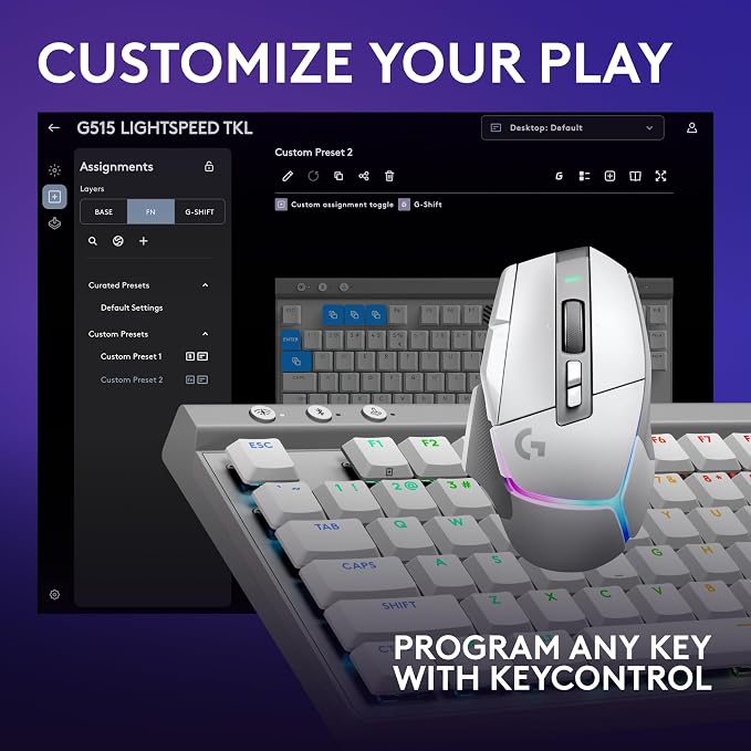 Logitech G502 X Plus Lightspeed Wireless Gaming Mouse + G515 TKL Wireless Gaming Keyboard (Tactile) Bundle: White - Image 4