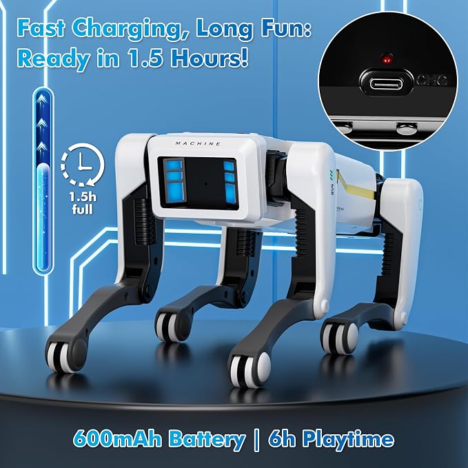 Smart Robot Dog - Interactive STEM Pet with Voice Control, 30+ Actions & APP Programming, Durable Design for Kids Age 6+ (Compatible with iOS/Android) - Image 7