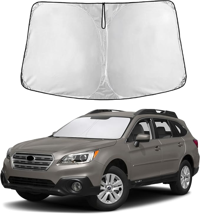EcoNour Windshield Sunshade Compatible for Subaru Outback 2010-2012 2013 2014, Sun Visor for Front Windshield & Window Sun Shade Cover, UV Heat Blocker & Protector, Car Accessories by EcoNour