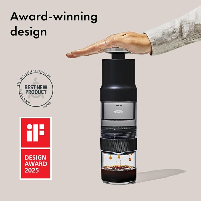 OXO Brew Portable Rapid Coffee Brewer | Reusable Filter, Small, Quick Brew in 5 Minutes or Less, Easy-Clean Carafe, Hot or Cold - Image 11