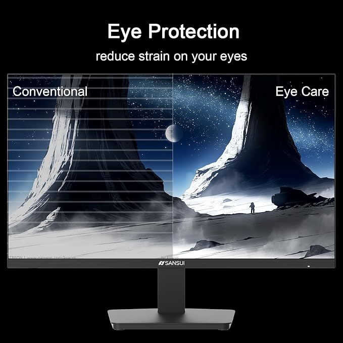 SANSUI 27 Inch Monitor,120Hz Computer Monitor Full HD 1920 x 1080P with HDMI DP Ports, 4000：1 Contrast, 110% sRGB, Eye Care, Frameless, 100 x 100mm VESA Mountable, for Work, Business, Gaming - Image 5