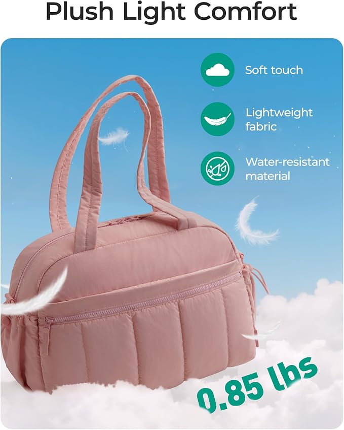 BAGSMART Duffle Bag for Travel, Gym Bag for Women, Weekender Carry on Bag | PVC Wet Pocket, Airline Approved Personal Carry-on Size, Fits Under-seat, One Bag for Gym, Travel, Hospital, Overnight - Image 4