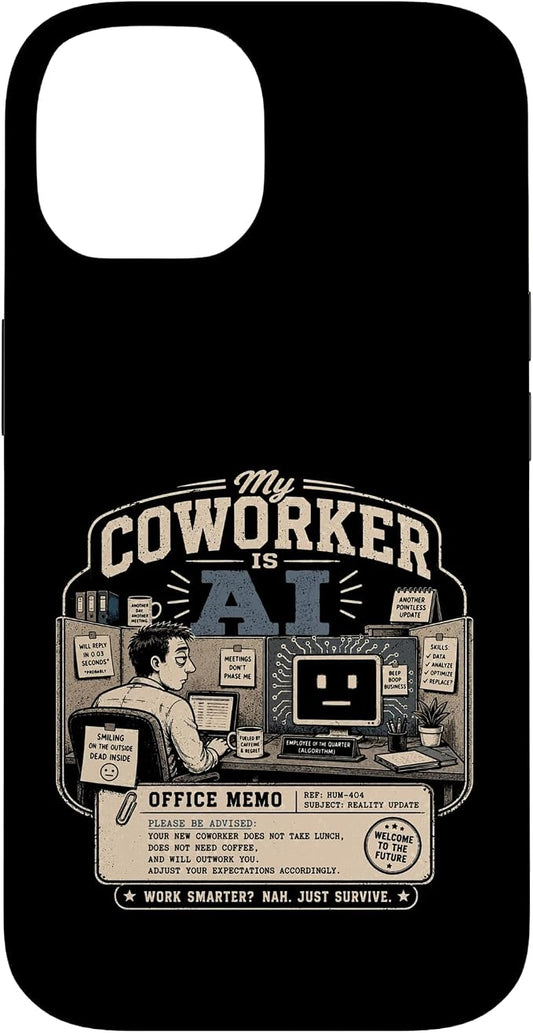 My Coworker is AI Office Humor Funny Workplace Replacement Case for iPhone 14 by Unknown