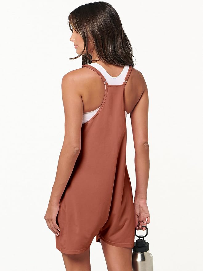 ANRABESS Womens Rompers Summer Casual Loose Sleeveless Overalls Spaghetti Strap Shorts Jumpsuit 2026 Beach Vacation Clothes - Image 6