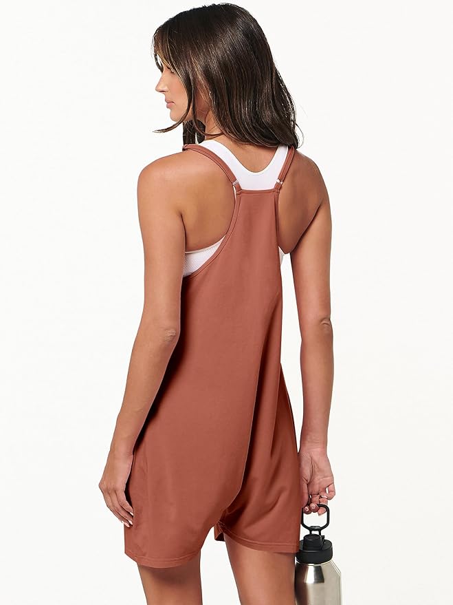 ANRABESS Womens Rompers Summer Casual Loose Sleeveless Overalls Spaghetti Strap Shorts Jumpsuit 2026 Beach Vacation Clothes - Image 6