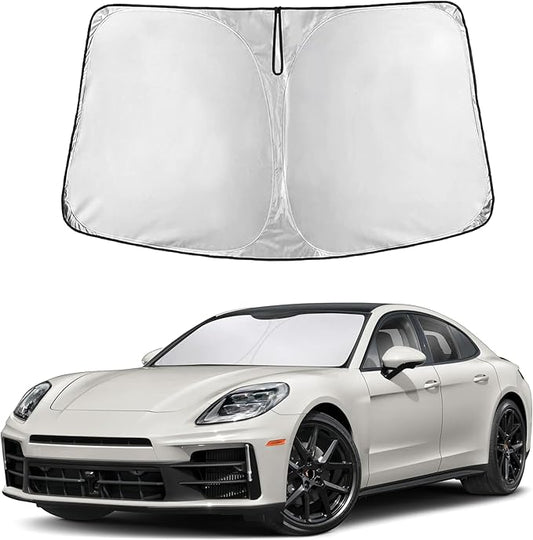 EcoNour Windshield Sunshade Compatible for Porsche Panamera 2017-2022 2023 2024, Sun Visor for Front Windshield & Window Sun Shade Cover, UV Heat Blocker & Protector, Car Accessories by EcoNour