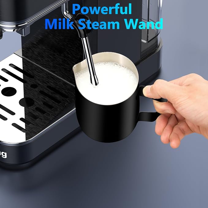 URintells Cuising Espresso Machine with Touchscreen And Cold Brew | 20Bar Pump,Stainless Steel Espresso Maker with Powerful Steam Milk Frother for Cappuccino Latte,Iced Americano - Image 6