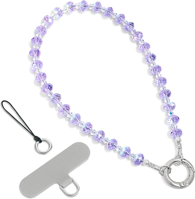 SURPHY Phone Charm, Handmade Beaded Phone Wrist Strap with Tether Tab | Phone Charm Strap, Phone Chain with Premium Metal Buckle, Wrist Strap Fits Cellphone Cases, Wallets, Bags, Keys by SURPHY