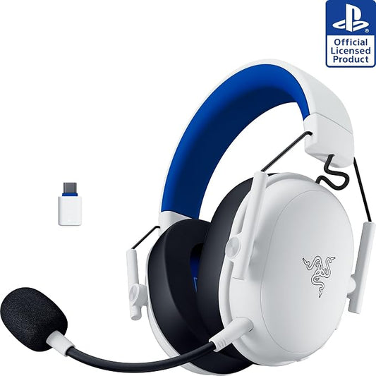 Razer BlackShark V3 X HyperSpeed Wireless PS5 Gaming Headset, White | 50mm Drivers, Cardioid Mic, 2.4 GHz, Bluetooth, Works with PC, Mac, Nintendo Switch, Smartphone, 70 Hr Battery by Unknown