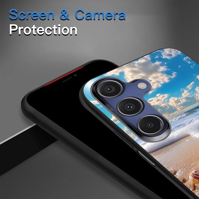Designed for Galaxy A17 5G Phone Case,Slim Silicone Shockproof Protective Case for Galaxy A17 5G 6.7 inch,Beach Shell - Image 5