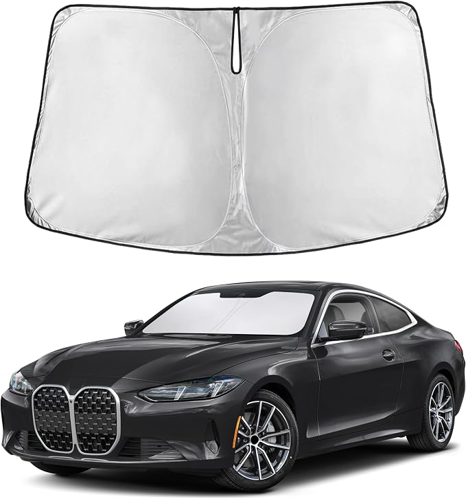 EcoNour Windshield Sunshade Compatible for BMW 4 Series 2021-2023 2024 2025, Sun Visor for Front Windshield & Window Sun Shade Cover, UV Heat Blocker & Protector, Car Accessories by EcoNour