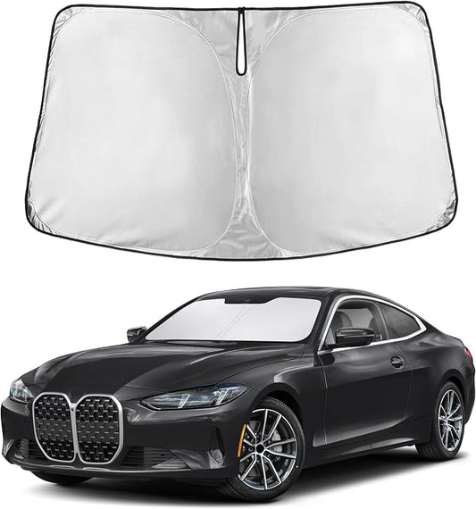 EcoNour Windshield Sunshade Compatible for BMW 4 Series 2021-2023 2024 2025, Sun Visor for Front Windshield & Window Sun Shade Cover, UV Heat Blocker & Protector, Car Accessories by EcoNour
