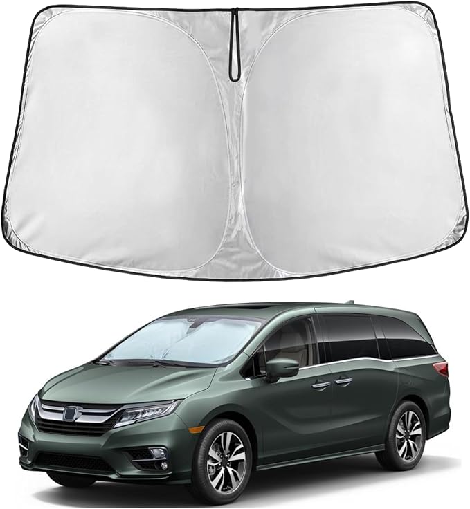 Econour Windshield Sun Shade for 2018-2026 Honda Odyssey Accessories LX, EX, EX-L, Touring, Elite Minivan Window Sunshade Sun Visor Protector Foldable Blocks UV Rays Keep Your Car Cooler by EcoNour