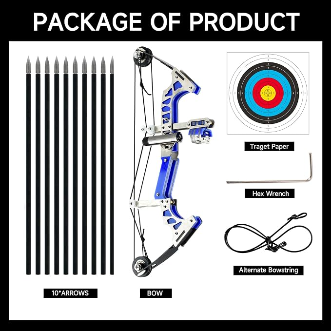 Archery Bow Set Left and Right Hand Compound Bow Hunting Bow Metal Material Catapult RH/LH for Practice Archery - Image 3