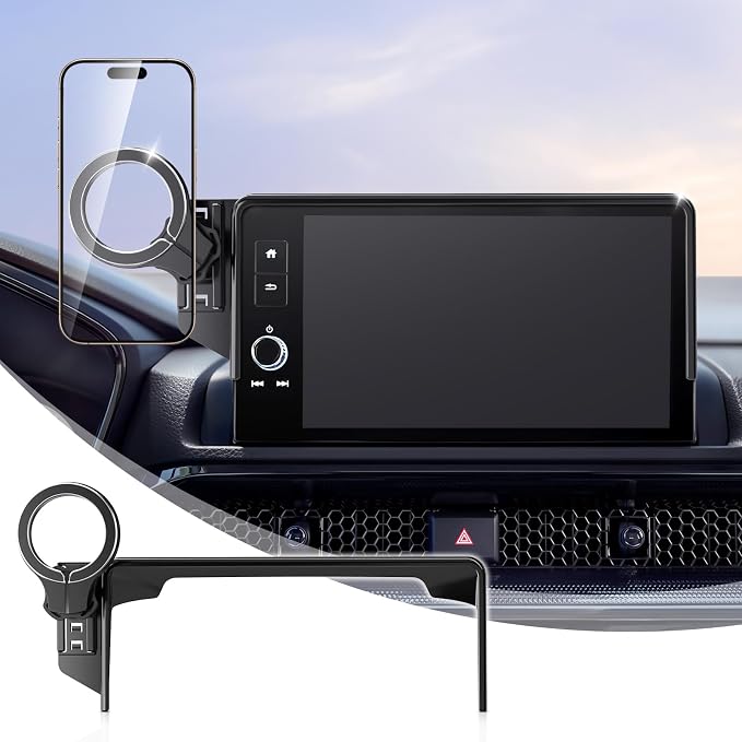 pop-tech Car Phone Holder for Honda CR-V HR-V 2023 2024 2025 2026: for MagSafe Magnetic Cell Phone Mount for HRV CRV Accessories 7/9 inch Screen - Touchscreen Cradles Strong Magnets for iPhone Samsung - Image 8