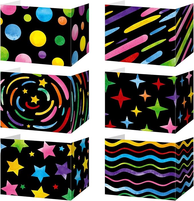 Affrolling 36 Pcs Inspirational Privacy Folders Bulk for Students Cardboard Privacy Boards Desk Divider Panel Waterproof Testing Divider for Classroom Back to School Study Supplies (Chalkboard) by Affrolling