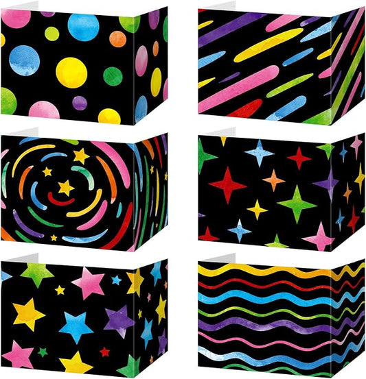 Affrolling 36 Pcs Inspirational Privacy Folders Bulk for Students Cardboard Privacy Boards Desk Divider Panel Waterproof Testing Divider for Classroom Back to School Study Supplies (Chalkboard) by Affrolling