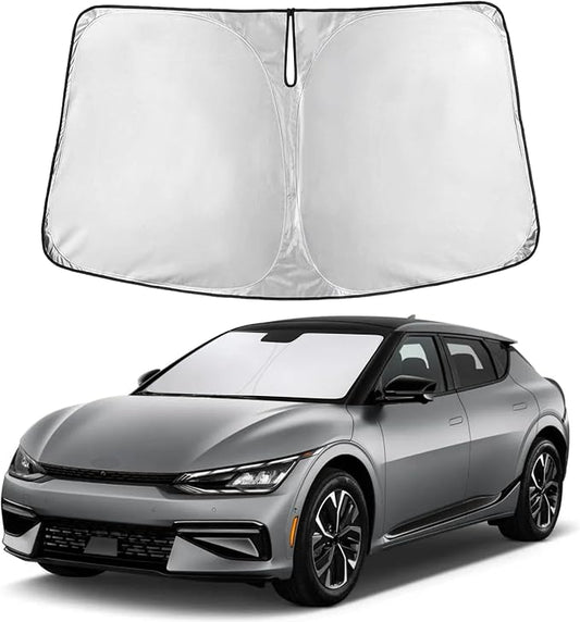 EcoNour Windshield Sunshade Compatible for Kia EV6 2022-2023 2024 2025, Sun Visor for Front Windshield & Window Sun Shade Cover, UV Heat Blocker & Protector, Car Accessories by EcoNour