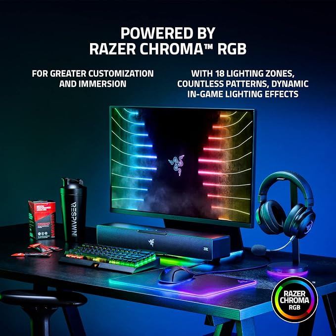 Razer Leviathan V2, Multi-Driver PC Gaming Soundbar w/Subwoofer, Black - Image 6