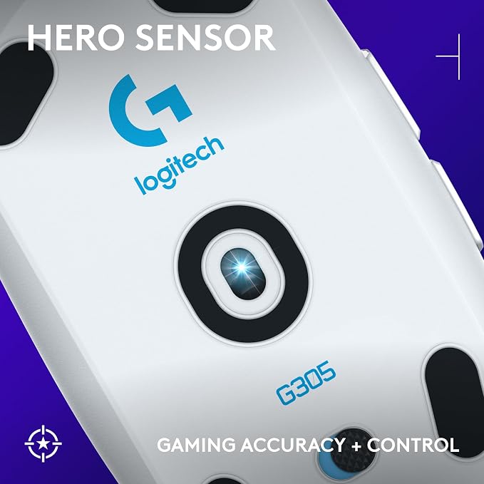 Logitech G305 Lightspeed Wireless Gaming Mouse - White | 12,000 DPI, Lightweight, 6 Programmable Buttons, 250h Battery, On-Board Memory, Compatible with PC and Mac - Image 2