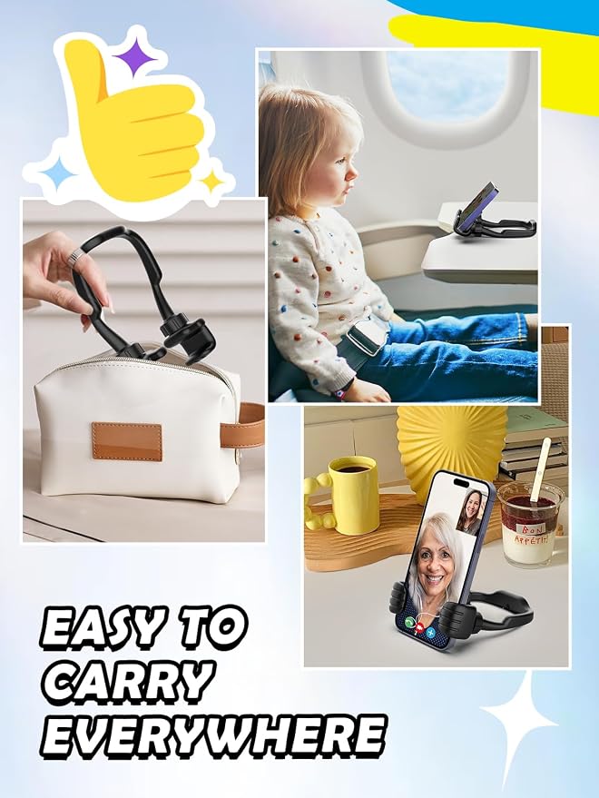 Gifts for Teens Boys Girls Adults Fathers Day: Thumbs Up Lazy Phone Stand Cell Phone Holder for Desk Kids Teenage Tween Men Women Stocking Stuffers Funny Cool Gadget Birthday Ideas Husband Dad Gifts - Image 8