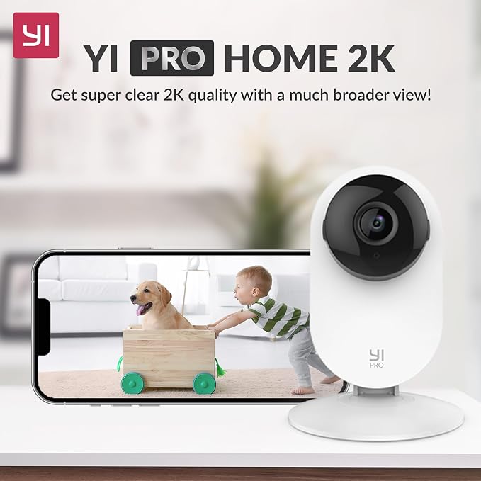 YI Pro 2K 3PC Home Security Camera, 2.4GHz Indoor Cameras for Home Security with Person, Vehicle, Animal Smart Detection, Phone App for Baby, Pet, Dog Monitoring, Works with Alexa and Google Assistant - Image 3