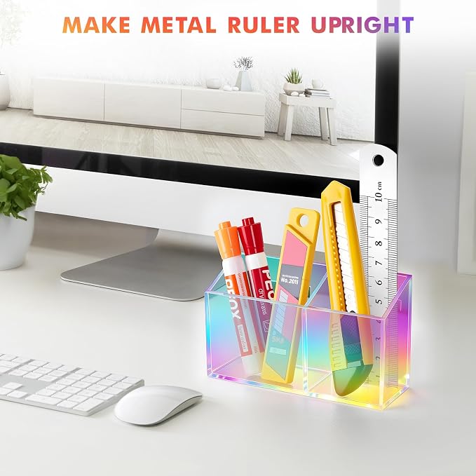 BEYGORM Magnetic Dry Erase Marker Holder for Whiteboard & Refrigerator | Non-slip Acrylic Pen Holder for Classroom, Fridge Magnet, Locker Organizer Accessories, Teacher & School Supplies(Colorful) - Image 7