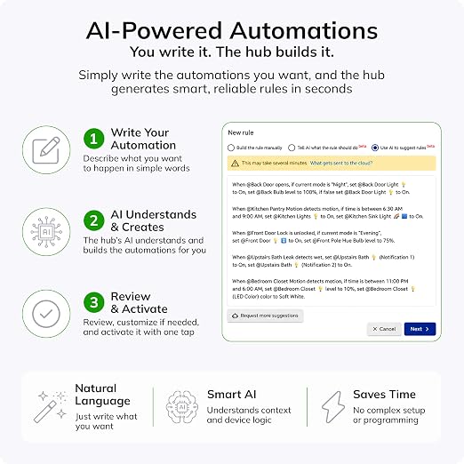 Hubitat Elevation C-8 Pro Smart Home Hub - Local Control & Automation for Smart Thermostat, Voice Assistants, Ring Cameras - Compatible with Z-Wave 800 LR, Zigbee 3.0, Matter 1.5, Bluetooth, Wi-Fi - Image 7