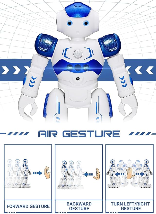 KingsDragon RC Robot Toys for Kids, Gesture & Sensing Programmable Remote Control Smart Robot for Age 3 4 5 6 7 8 Year Old Boys Girls Birthday Gift Present - Image 3
