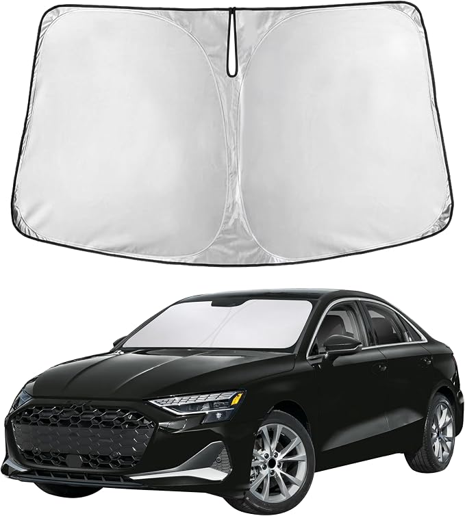 EcoNour Windshield Sunshade Compatible for Audi A3 2022-2023 2024 2025, Sun Visor for Front Windshield & Window Sun Shade Cover, UV Heat Blocker & Protector, Car Accessories by EcoNour
