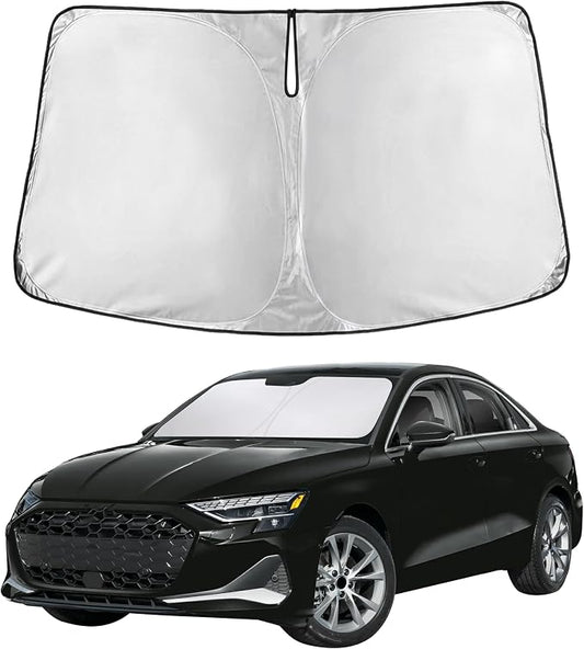 EcoNour Windshield Sunshade Compatible for Audi A3 2022-2023 2024 2025, Sun Visor for Front Windshield & Window Sun Shade Cover, UV Heat Blocker & Protector, Car Accessories by EcoNour