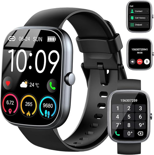 Smart Watch (Answer/Make Calls), 1.91"HD Smartwatch for Men Women Heart Rate/Sleep Monitor/Pedometer/Calories, New Fitness Watch with 113+ Sport Modes, Running Watch IP68 Waterproof for Android iOS by Jugeman