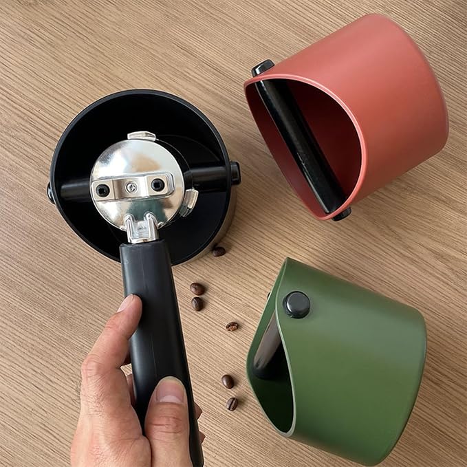 Coffee Knock Box, 4.6 in, Barista Style Espresso Grounds Knock Box, Removable Plastic Knock Rod, Non-Slip Base, Espresso Maker Accessory (Green) - Image 5