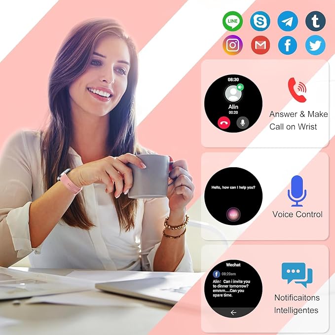Soudorv Smart Watch (Answer/Make Call), 1.43" HD AMOLED Smartwatch for Men Women, Step Counter with Heart Rate/Sleep Monitor, 110+ Sports Mode,IP68 Waterproof Fitness Activity Tracker for Android iOS - Image 3