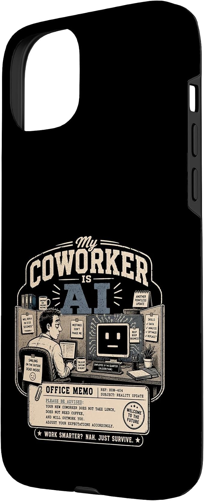 My Coworker is AI Office Humor Funny Workplace Replacement Case for iPhone 15 Plus - Image 2