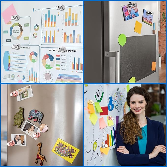 LOVIMAG Fridge Magnets 25Pcs for Refrigerator Whiteboard, Colorful | Small Strong Neodymium Metal Cute Push Pin for Classroom, Kitchen, Accessories Decorative, Office, Calendar - Image 2