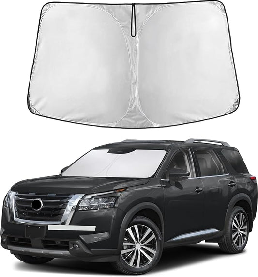 EcoNour Windshield Sunshade Compatible for Nissan Pathfinder 2022-2024 2025 2026, Sun Visor for Front Windshield & Window Sun Shade Cover, UV Heat Blocker & Protector, Car Accessories by EcoNour