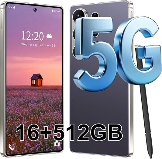 S26 Ultra 5G Unlocked Smartphone,16GB+512GB Cell Phone for Android 15, 6.99" Unlocked Cell Phone, 7000mAh, 68MP+108MP Dual Camera/Dual SIM/Fingerprint Lock/Face，Deep Purple by Unknown