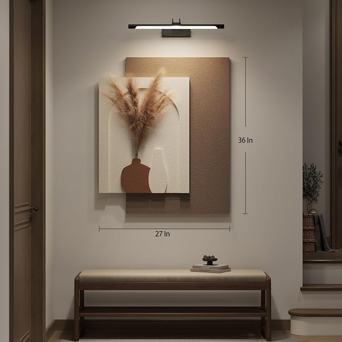 Cuspin Boho 3D Textured Neutral Wall Art, Abstract Beige Brown Artwork for Walls with Pampas, Modern Minimalist Wall Decor for Living Room Bedroom Dining Room Hallway Entryway - Image 8