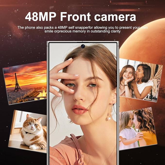S24 Ultra Unlocked Cell Phones Smartphone with Built-in Pen 8+256GB Android 13 Phones 6.8" HD Screen Dual SIM 108MP+48MP Camera (Titanium Grey) - Image 4