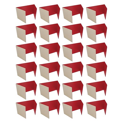 Flipside Products 18”x 48” Red Study Carrel, Privacy Boards, Student Privacy and Focus Booth for The Classroom, Desk Divider Cubby for Tests, Made in USA - 24 Pack - Image 5