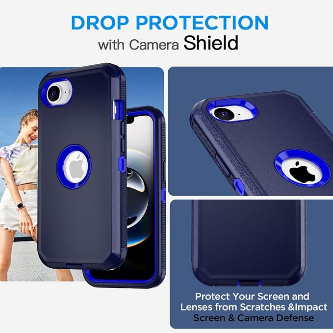 AICase for iPhone 17e/iPhone 16e Case 2026,Heavy Duty Drop Protection Full Body Rugged Shockproof/Drop Proof/Dust proof Military Protective Tough Durable Cell Phone Cover for iPhone 17e/16e 6.1"_1 - Image 2