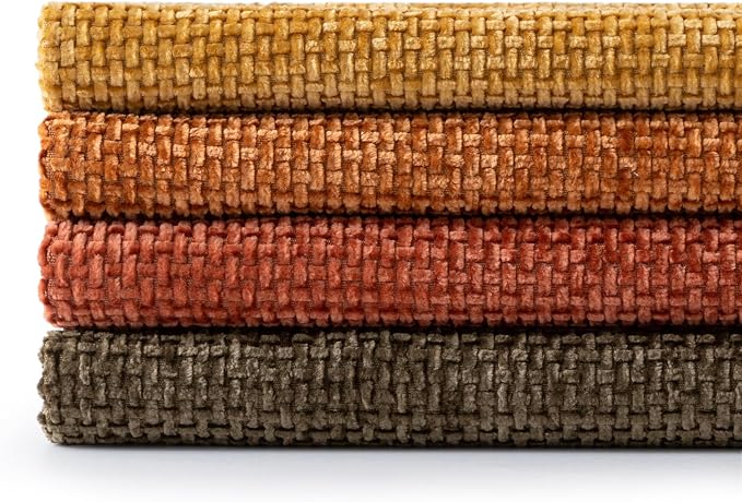 MIULEE Pack of 4 Orange/Yellow Couch Throw Pillow Covers 20x20 Inch Halloween Soft Decorative Chenille Pillows Farmhouse Accent Cushions for Boho Fall Home Decor Sofa Bedroom Living Room - Image 7