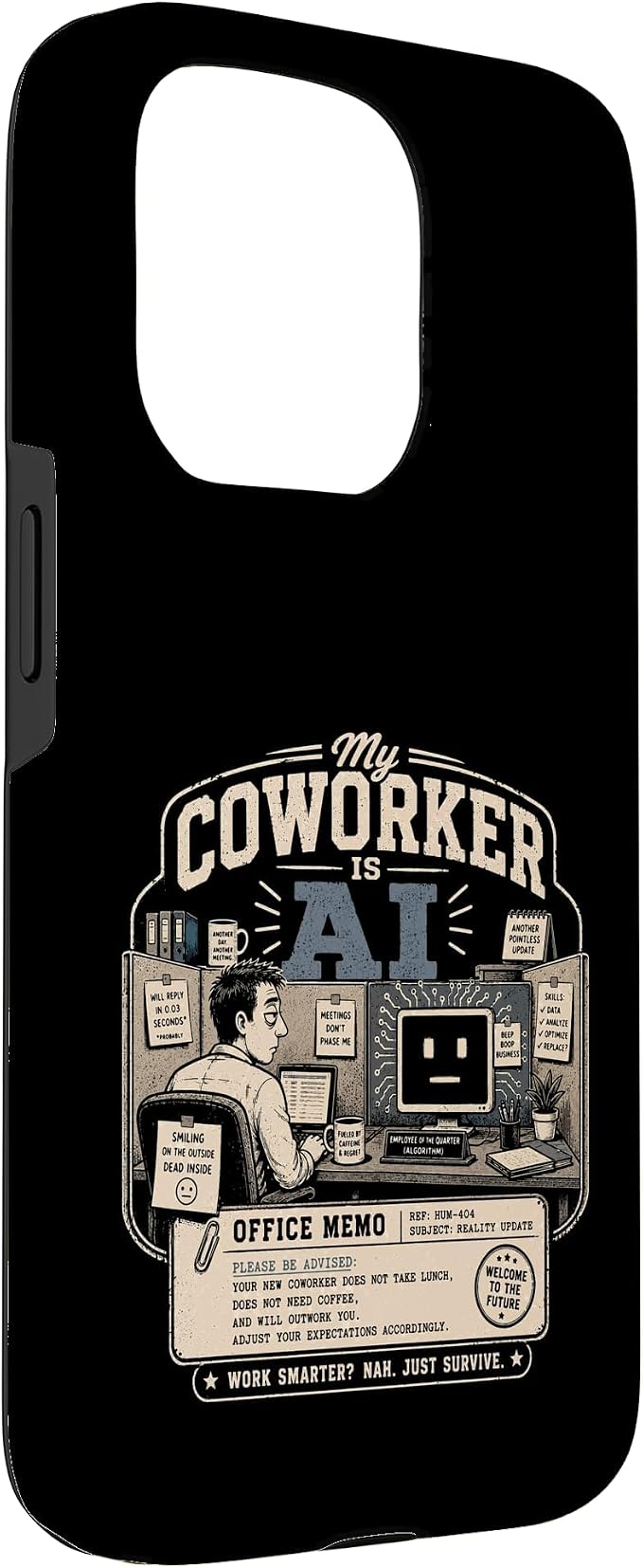 My Coworker is AI Office Humor Funny Workplace Replacement Case for iPhone 15 Pro - Image 3